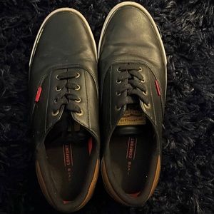 Leather Levis shoes, comfort soles